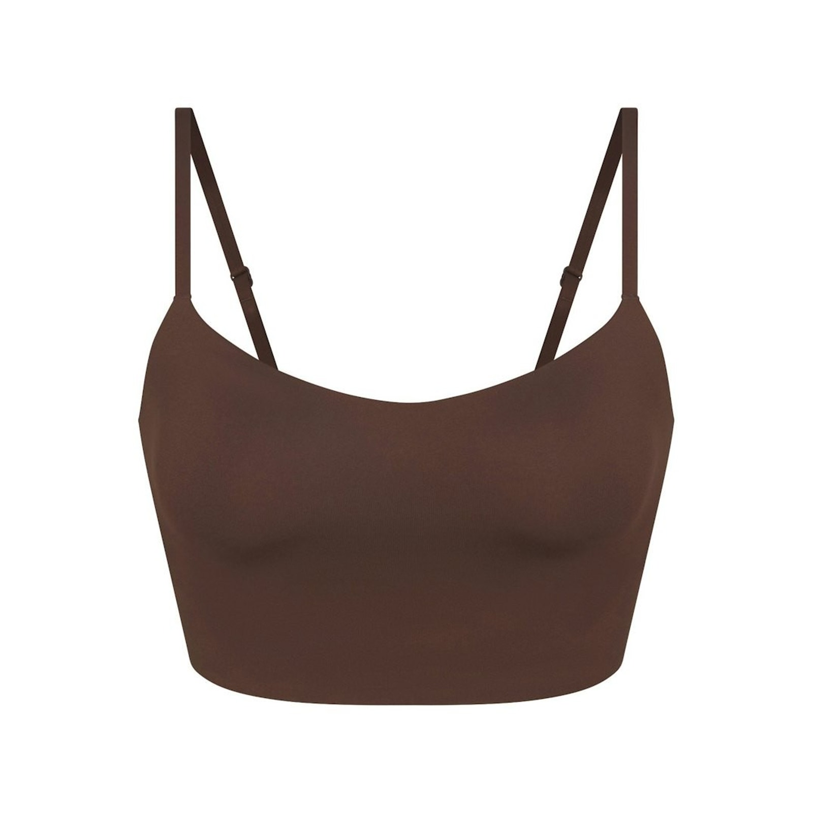 Nike X Skims Matte Cami Longline Bra Dark Sepia Brown Br-Spt-5115 Size Small